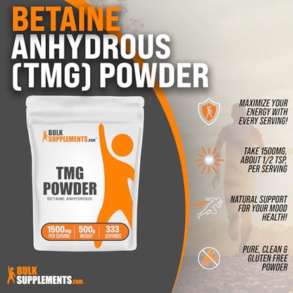 BULKSUPPLEMENTS.COM Betaine Anhydrous Powder - Trimethylglyine, TMG Supplements