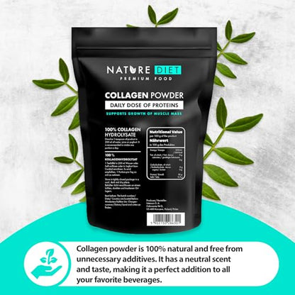 Nature Diet - Collagen Powder 600 g | Hydrolysate | Unflavored | Collagen Peptides | Source of Protein