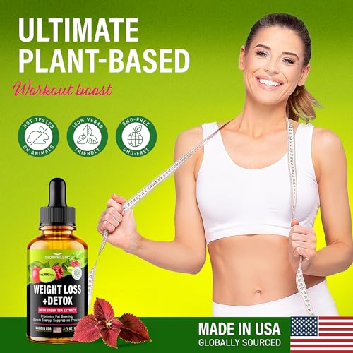 Glory Will Inc Weight Loss Drops Natural Detox Made in USA - Diet Drops for Fat Loss