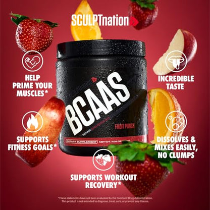 Sculpt Nation by V Shred BCAA Powder - Powerful Amino Acids Blend to Support