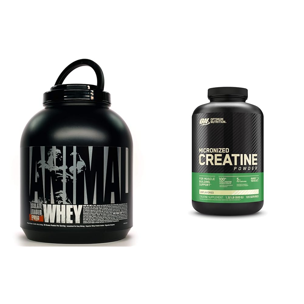 Animal Whey Isolate Protein Powder, Loaded for Post Workout and Recovery & Optimum 