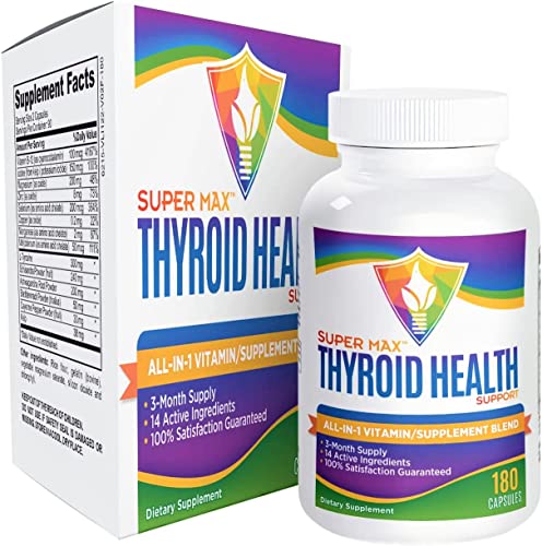 3-Month Thyroid Support Supplement (All-in-1 Formula) with 14 Active Ingredients 