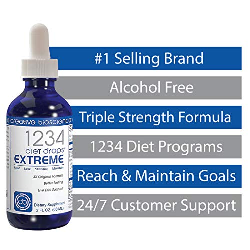 Creative Bioscience 1234 Diet Drops Extreme for Women & Men, Diet Drops for Weight