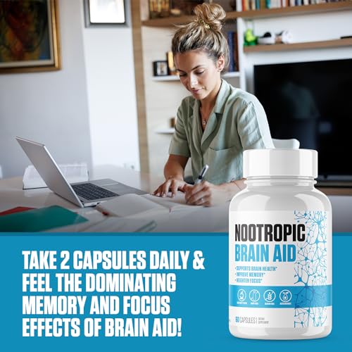 Nootropic Brain Aid | #1 Rated Focus & Memory Supplement | Improve Concentration