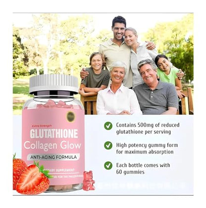 Glutathione Skin Care, Gummies Collagen,Glutathione Collagen Gummies, for Skin Care