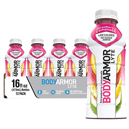 BODYARMOR LYTE Sports Drink Low-Calorie Sports Beverage, Strawberry Lemonade