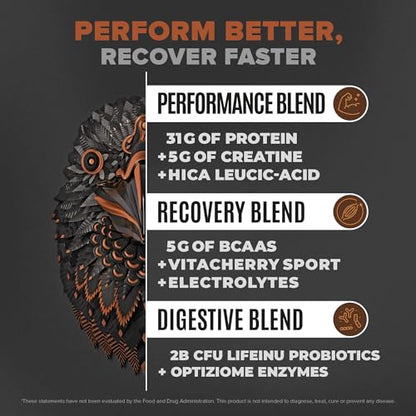 Birdman Falcon Performance Vegan Protein Powder, 31g Protein, 5g Creatine, 5g BCAA