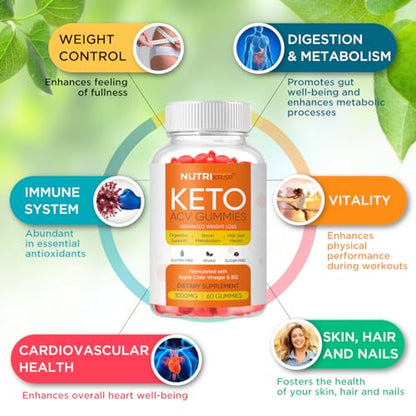 Keto ACV Gummy for Advanced Weight Loss & Rapid Belly Fat Burn - Sugar Gluten Free Pro