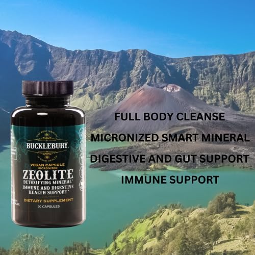 BUCKLEBURY Zeolite Micronized Smart Mineral Capsules - Supports Detox, Immune