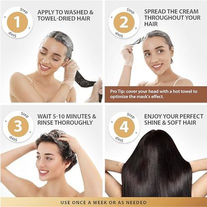 Karseell Collagen Hair Treatment Deep Repair Conditioning Argan Oil Collagen Hair Mask