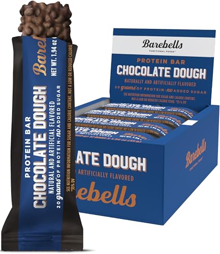 Barebells Protein Bars Chocolate Dough with 1g of Total Sugars - 12 Count, 1.9oz Bars 