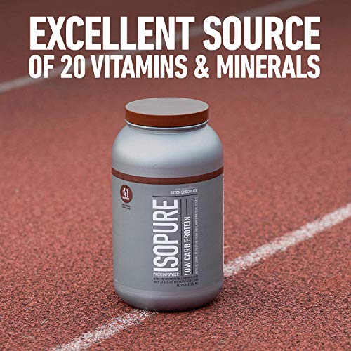 Isopure Protein Powder, Low Carb Whey Isolate with Vitamin C & Zinc for Immune Support