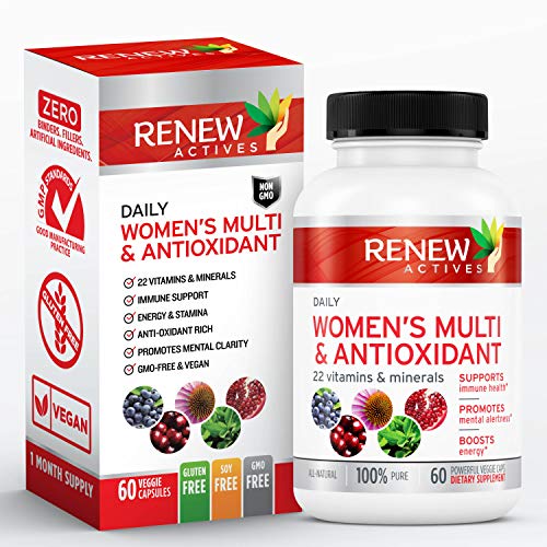 Renew Actives Women's Multi-Vitamin & Antioxidant: Daily Health Supplement for Woman