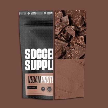 Soccer Supplement Vegan Protein Powder - 25g's of Protein per Serving, Chocolate Flavour