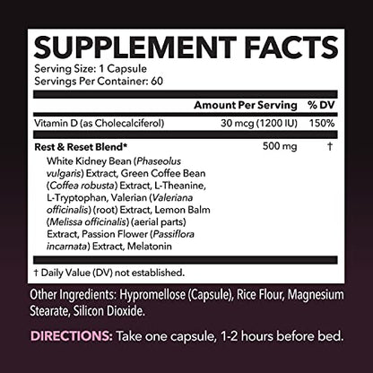 Night Time Fat Burner for Women | Weight Loss and Sleep Support Blend With Vitamin D