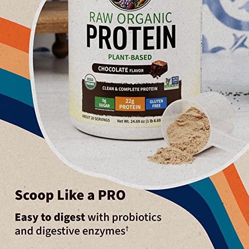 Garden of Life Vegan Protein Powder - 22g Raw Plant Protein, BCAAs, Probiotics