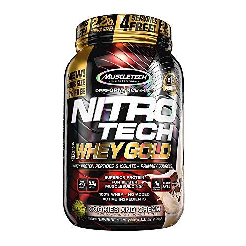 Whey Protein Powder - MuscleTech Nitro-Tech Whey Gold Protein Powder