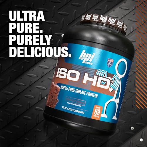 BPI Sports ISO HD Isolate Protein Chocolate Brownie - 69 Servings, 5.4 pounds