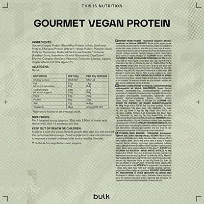 Bulk Gourmet Vegan Protein Powder, Chocolate, 700 g