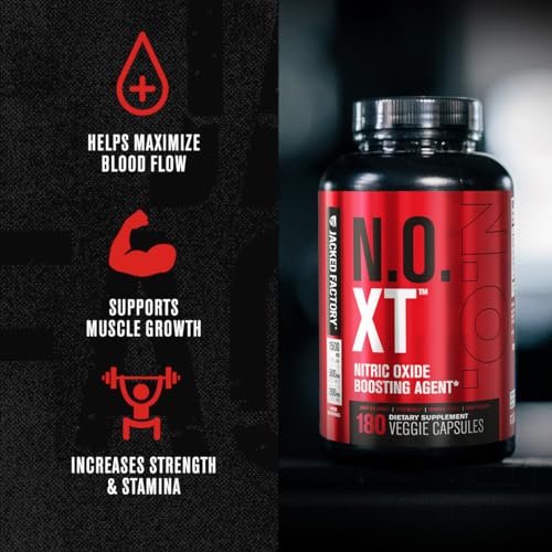 Jacked Factory N.O. XT Nitric Oxide Supplement with Nitrosigine L Arginine, L Citrulline