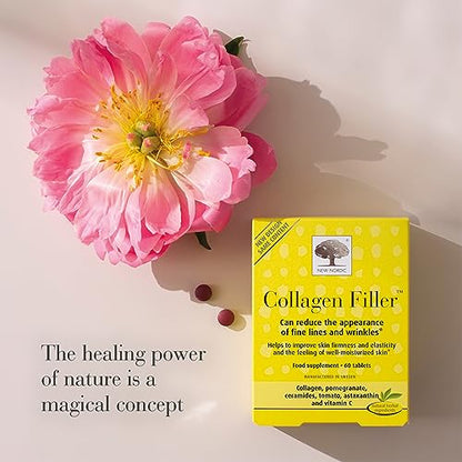 New Nordic Skin Care Collagen Filler 60 Tablets - Reduce The Formation of Wrinkles with Marine Collagen