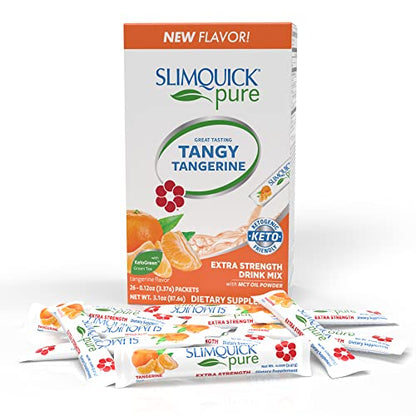 SlimQuick Pure Extra Strength Tangerine Drink Mix for Women to Help Achieve Weight Goals