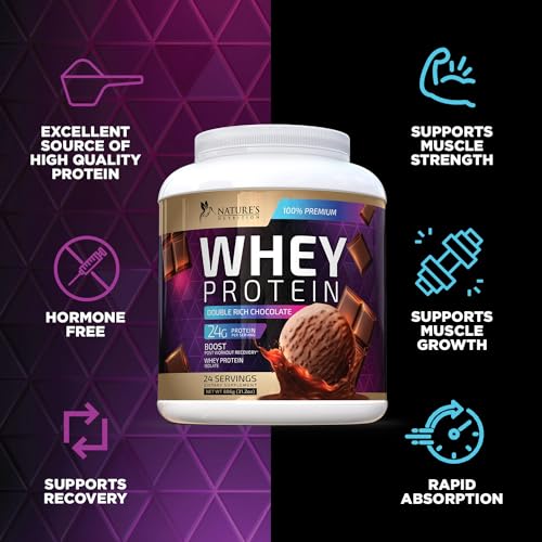 Whey Protein Powder 24g - Chocolate Ice Cream Whey Isolate Protein for Muscle Growth