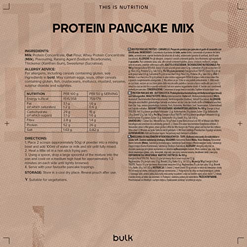 Bulk High Protein Pancake Mix, Butterscotch, 500 g