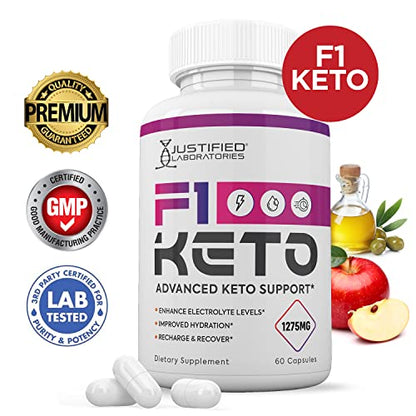 (3 Pack) F1 Keto Pills 800MG Includes goBHB Exogenous Ketones Advanced Ketosis