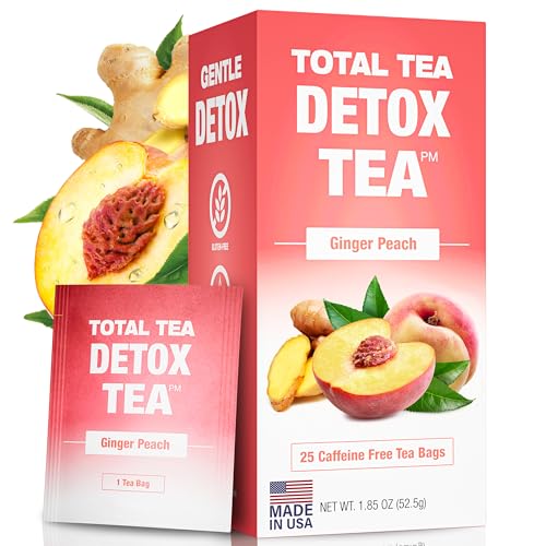 Total Tea SIimming Detox Tea Caffeine Free - 25 Day Detox Tea - Herbal SIim Tea with Chamomile