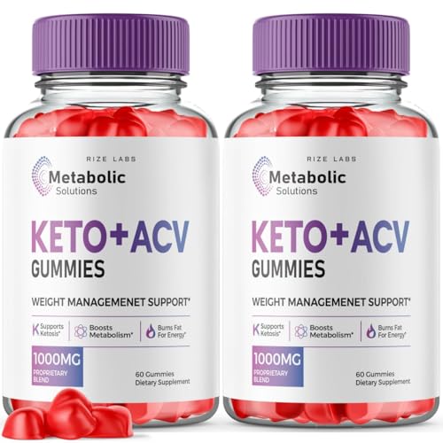 (2 Pack) Metabolic Solutions Keto ACV Gummies, Metabolic Solutions Keto+ACV Gummies 