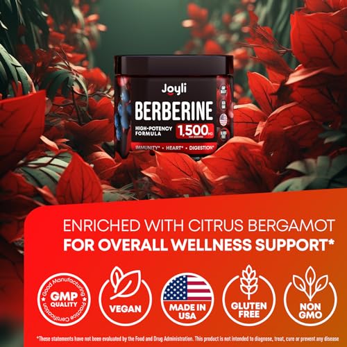 Berberine Supplement - Berberine 1500MG for Diet, GI Health & Water Loss - Pure Berberine