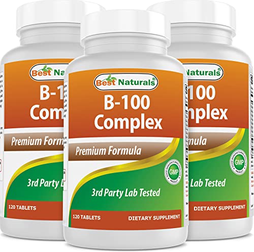 Best Naturals B 100 Complex 120 Tablets (B Complex Vitamins) (120 Count (Pack of 3))