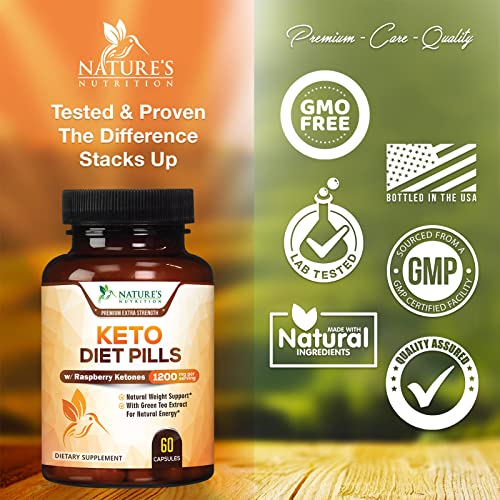 Keto Pills 1200mg - Advanced Support Lean Keto Diet Pills - Use Fat for Energy & Focus in Ketosis