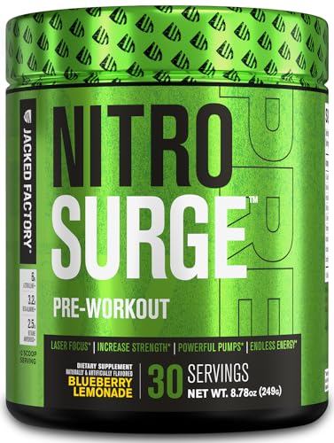 NITROSURGE Pre Workout Supplement - Endless Energy, Instant Strength Gains