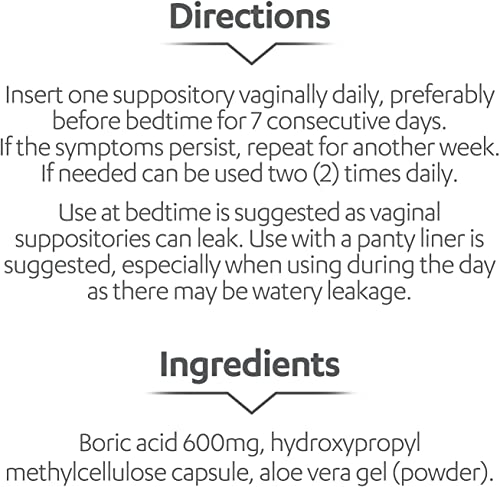 AZO Boric Acid Vaginal Suppositories (30 Count) + Complete Feminine Balance Daily Probiotics for Women