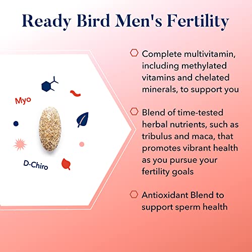 Best Nest Ready Bird Men's Fertility Vitamins for Conception, Mens Prenatal Vitamins