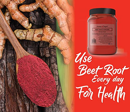 Beet Root Powder 2 lb. by Aroma Depot Raw & Non-GMO I Vegan & Gluten Free I Nitric Oxide Booster I Boost Stamina and Increases Energy I Immune System Booster I 100% Natural