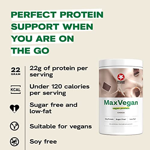 MaxiNutrition - MaxVegan Protein Powder, Chocolate - Plant Based Protein Food Supplement