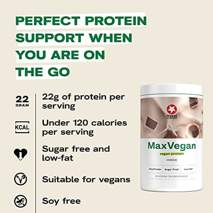 MaxiNutrition - MaxVegan Protein Powder, Chocolate - Plant Based Protein Food Supplement