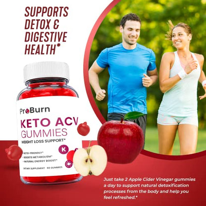 (2 Pack) Pro Burn Keto Gummies - Pro Burn Keto ACV Keto Gummies, Pro Burn Keto