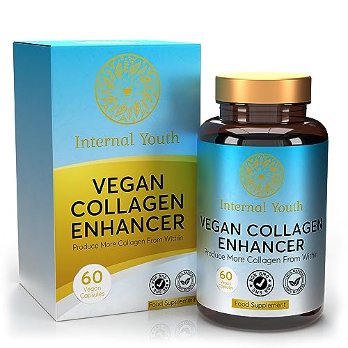 Vegan Collagen Supplement for Women & Men - 60 Advanced Collagen Booster Tablets