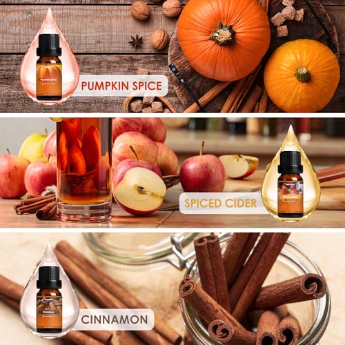 Autumn Fragrance Oil Set, Premium Fall Essential Oils for Diffuser and Candle Making -Cinnamon