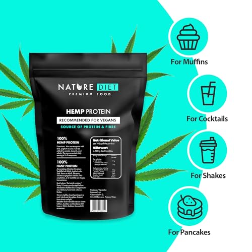 Nature Diet - Hemp Protein 1000g , Vegan , Protein Powder , Plant-Based