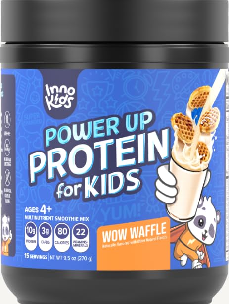 InnoSupps Power Up Protein for Kids Wow Waffle Flavor: Delicious Whey Nutrition