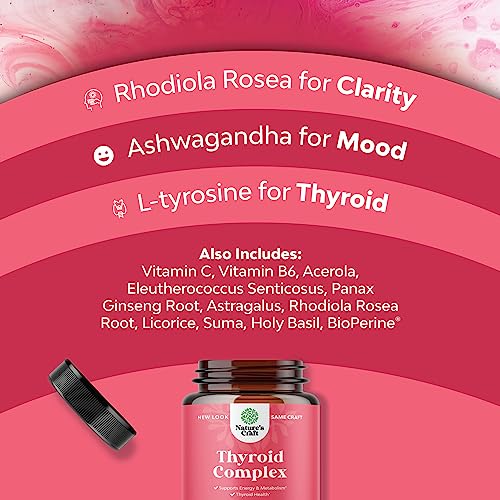 Advanced Thyroid Support for Women with Ashwagandha - Adaptogenic Thyroid Supplement