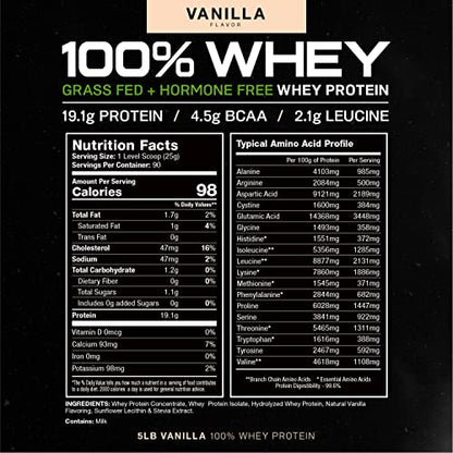 Muscle Feast 100% Grass-Fed Whey Protein, Pastured Raised Hormone Free All Natural