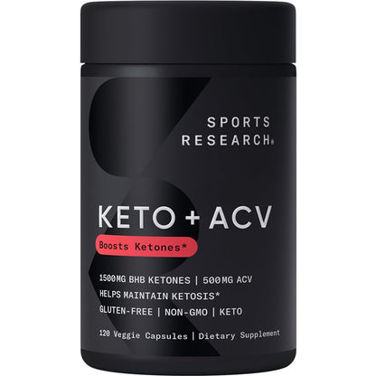 Sports Research® Keto ACV Capsules - Diet Kit System with 500mg of Apple Cider Vinegar