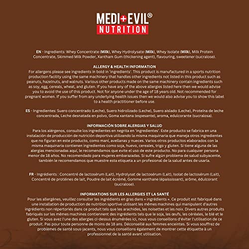 Medi-Evil Nutrition Whey Dynamic Protein, Cookies and Cream Flavour, 2kg, 66 Servings