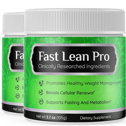 (2 Pack) Fast Lean Pro Advanced Formula Supplement Powder - Fast Lean Pro Hydrating 